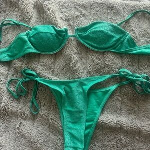 Shimmering Green Bikini Set